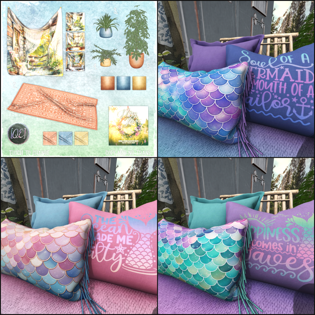 QE Home Hunt Key &amp; Soleil Lounge Chair -Mermaid- textures